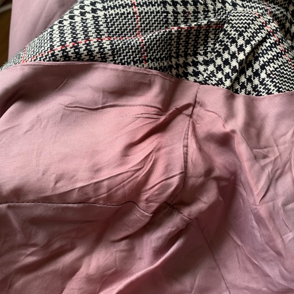 Vintage Le Chateau Houndstooth-Plaid Double-Breasted Blazer - Size 11/12 - Picture 6 of 9